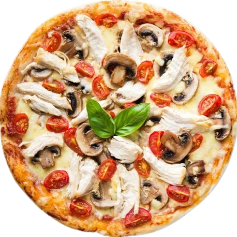 Brazilian Pizza with Mushroom and Basil