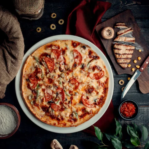 Sicilian Meat Lover’s Pizza – 16-inch, Pepperoni, Sausage, Extra Cheese, Thick Crust
