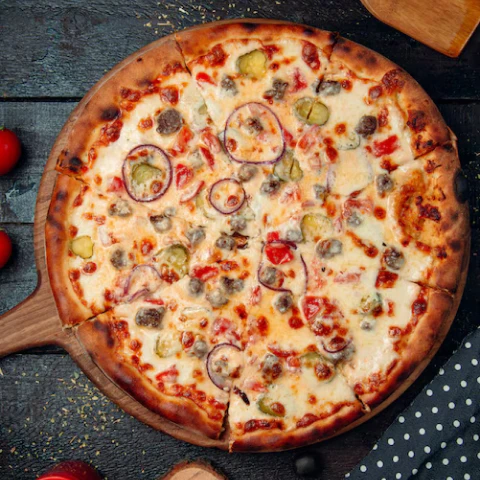 Tuscan Brick Oven Pizza – 15-inch, Sun-Dried Tomatoes, Pesto, Fresh Mozzarella